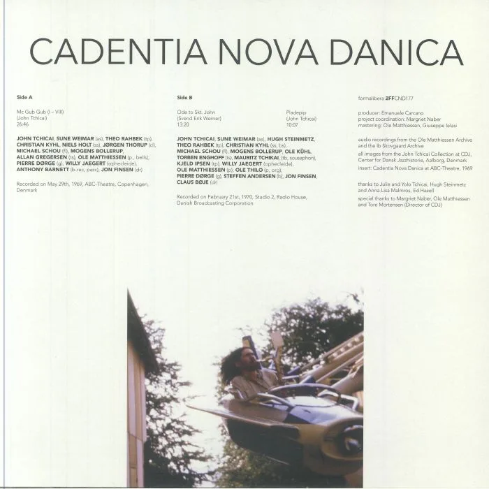 Обратная сторона обложки — CADENTIA NOVA DANICA — Mc Gub Gub / Ode To Skt John / Pladepip