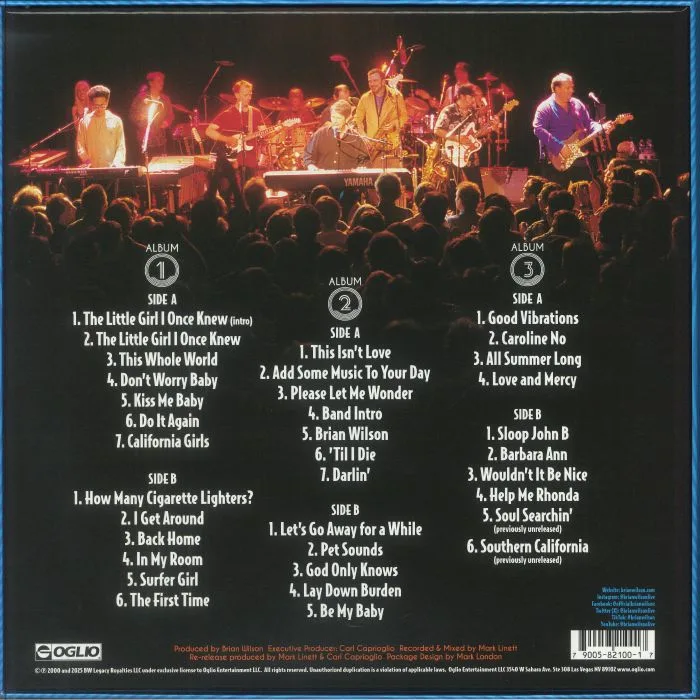 Обратная сторона обложки — Brian WILSON — Live At The Roxy Theatre