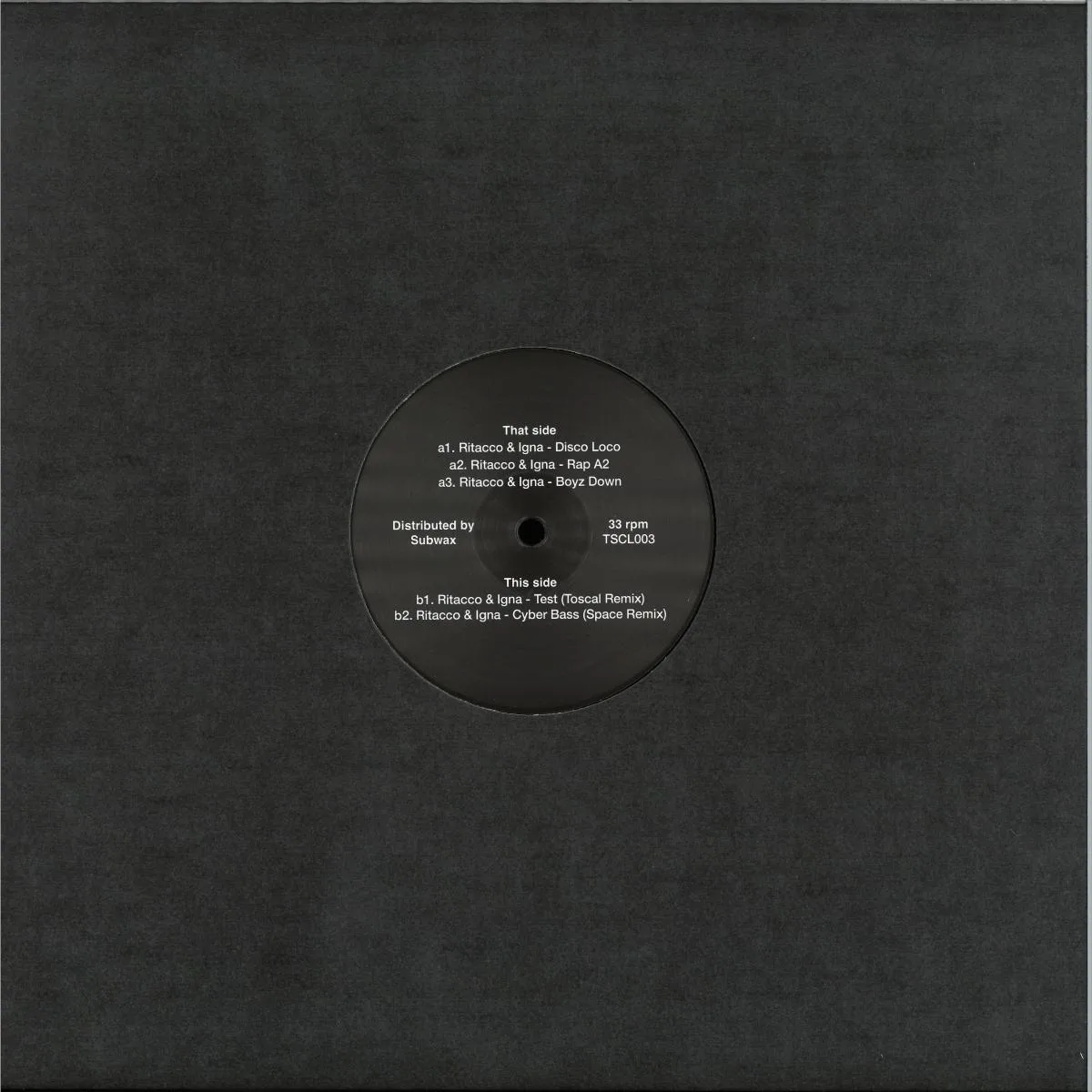 Back cover — Ritacco & Igna — TSCL003