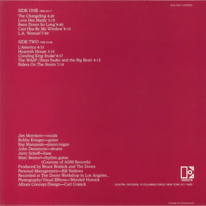 Back cover — The DOORS — LA Woman