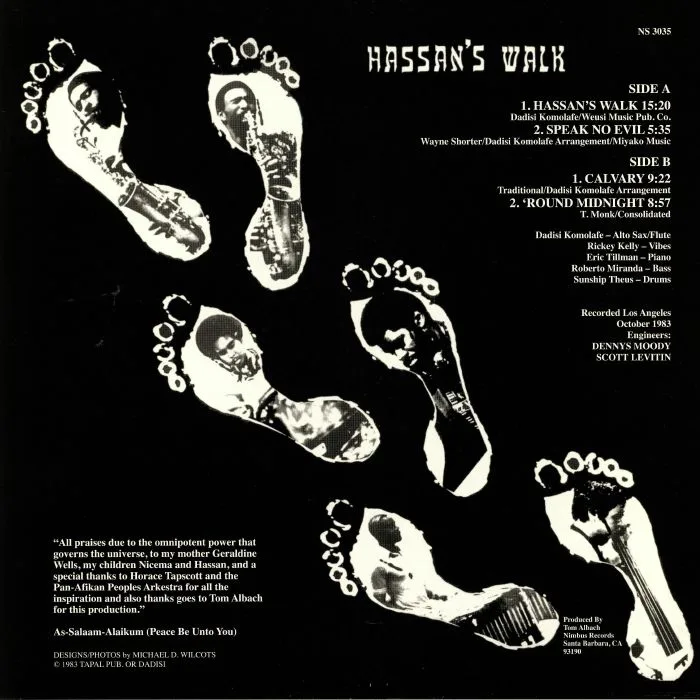 Back cover — Dadisi KOMOLAFE — Hassan's Walk (remastered)