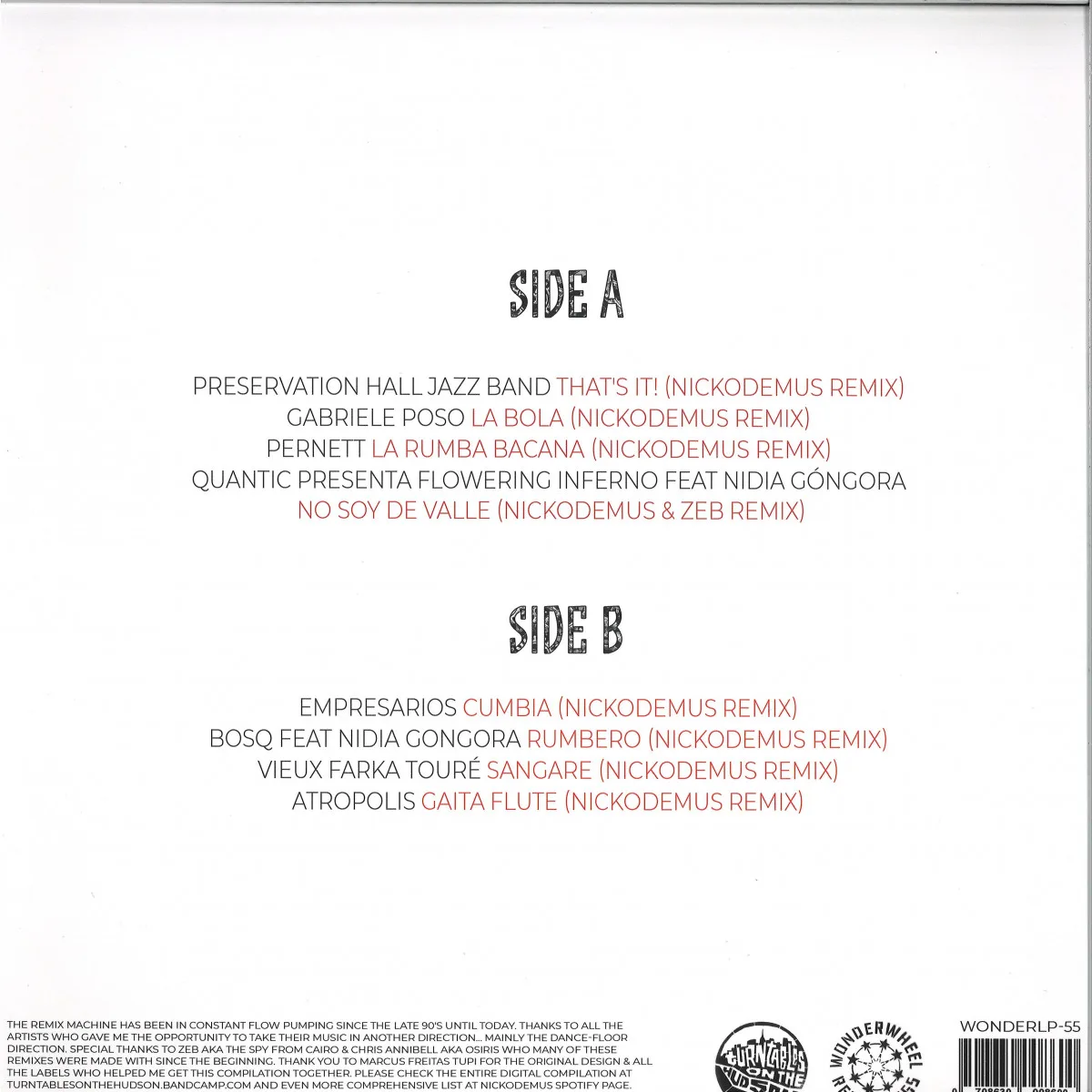 Back cover — Various — Nickodemus & The Remix Machine