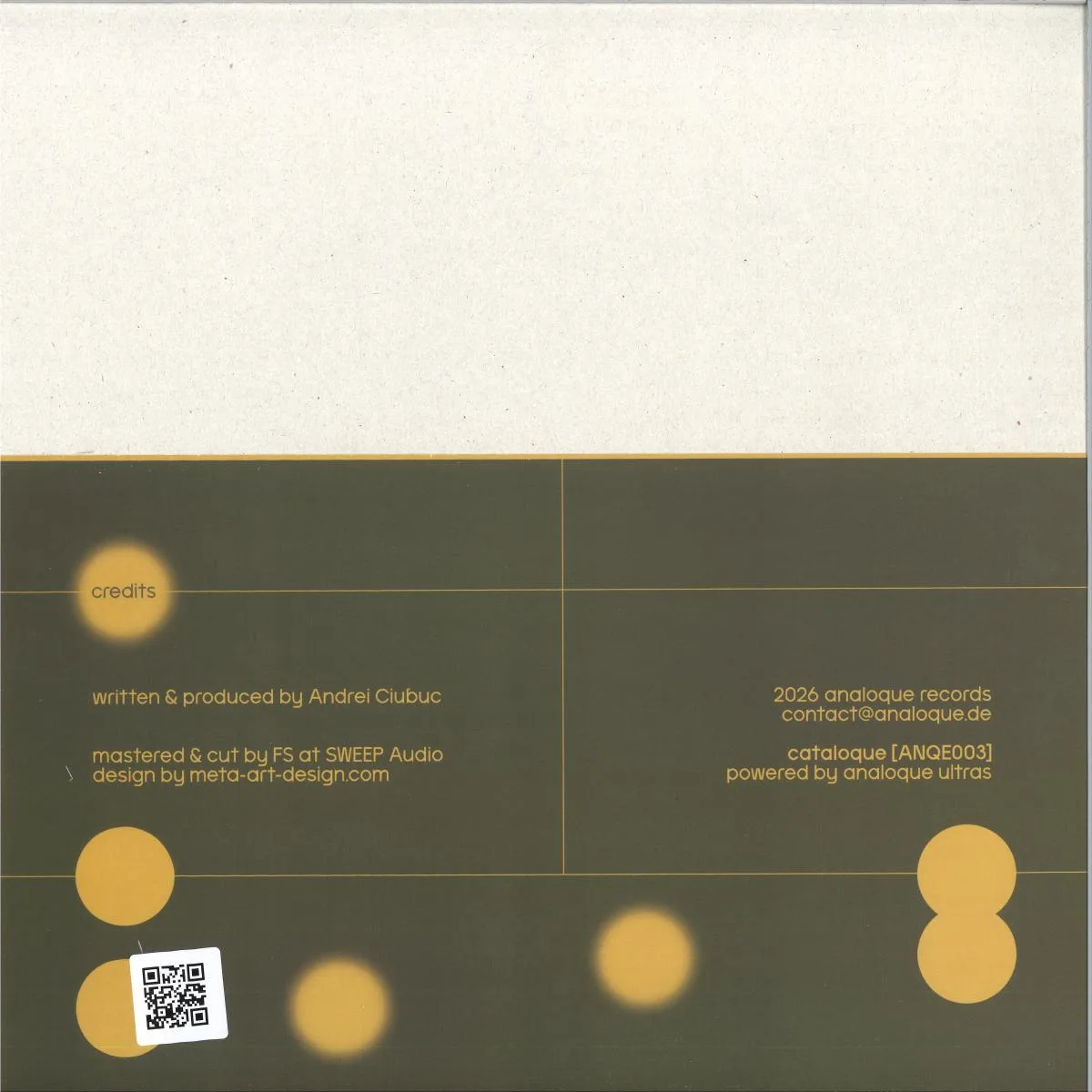 Back cover — Andrei Ciubuc — House Mi Ep