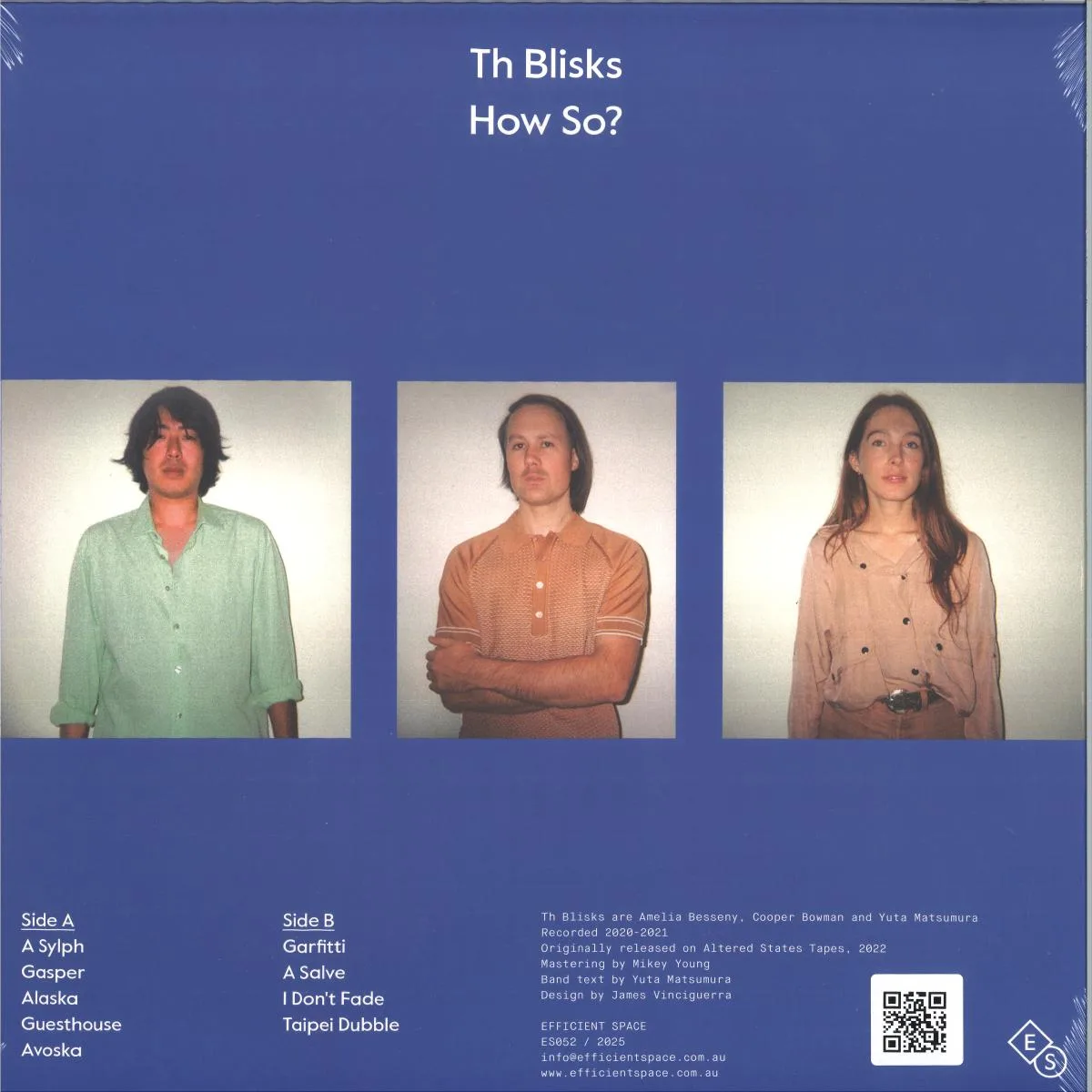 Обратная сторона обложки — Th Blisks — How So? (LP)
