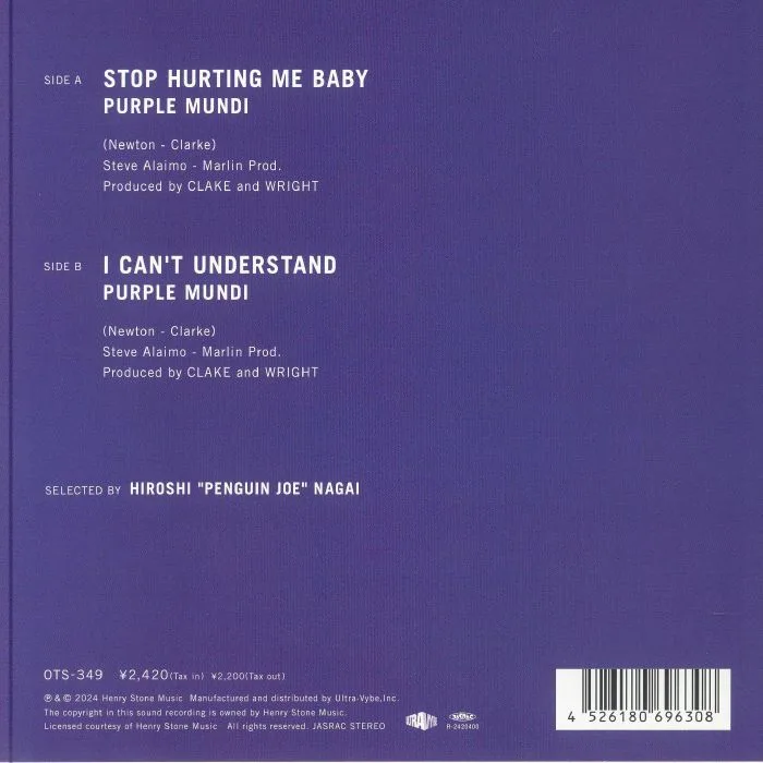 Back cover — PURPLE MUNDI — Stop Hurting Me Baby