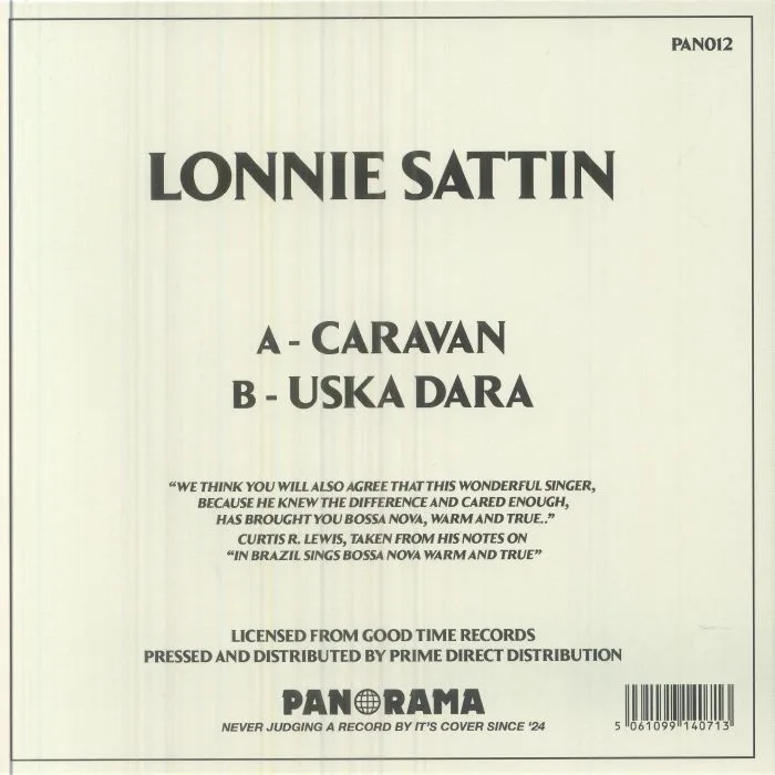 Обратная сторона обложки — Lonnie SATTIN — Caravan (Record Store Day RSD 2026)