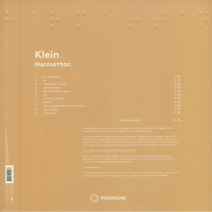 Обратная сторона обложки — KLEIN — Harmattan