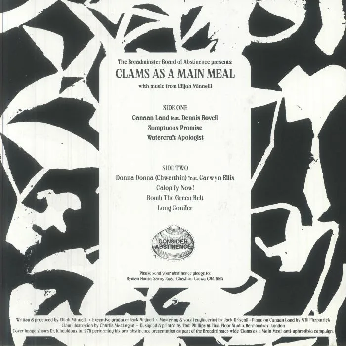 Обратная сторона обложки — Elijah MINNELLI — Clams As A Main Meal