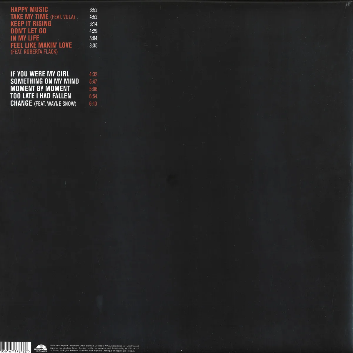 Back cover — Supershy — Happy Music LP 2x12"