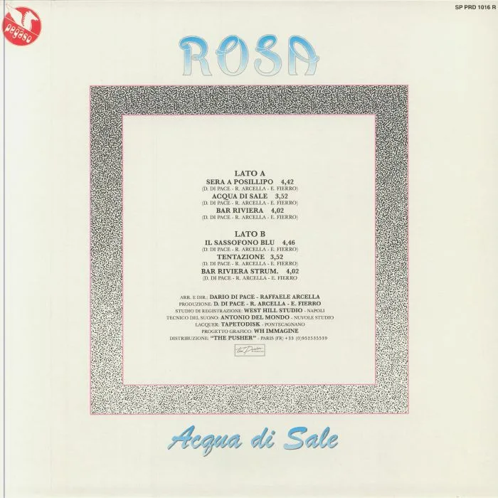 Обратная сторона обложки — ROSA — Acqua Di Sale (reissue)