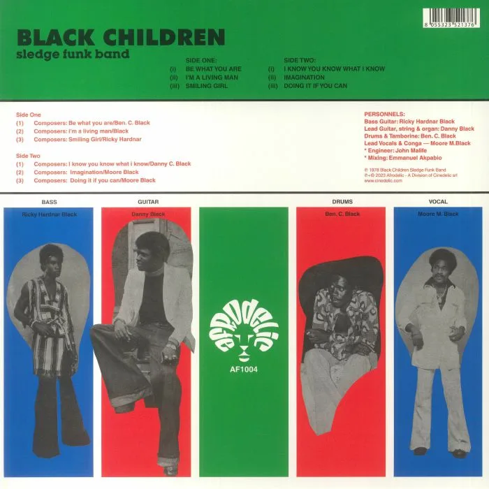 Обратная сторона обложки — BLACK CHILDREN SLEDGE FUNK BAND — Black Children
