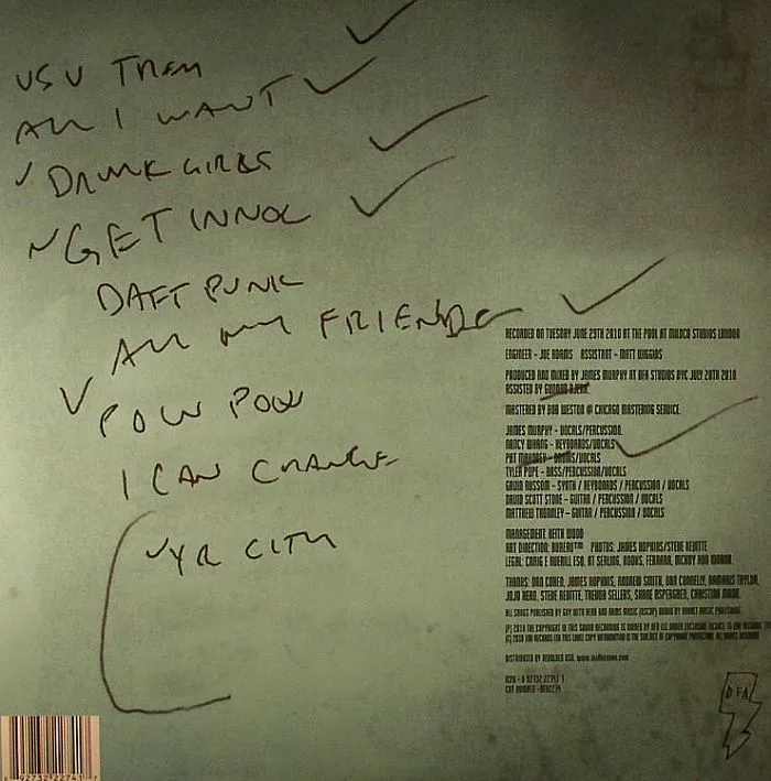 Обратная сторона обложки — LCD SOUNDSYSTEM — The London Sessions