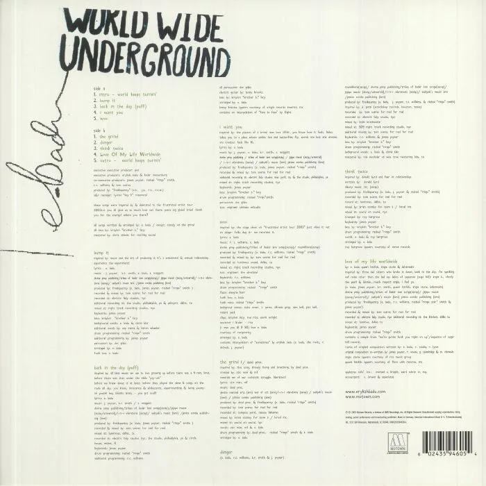 Back cover — Erykah BADU — Worldwide Underground (reissue)