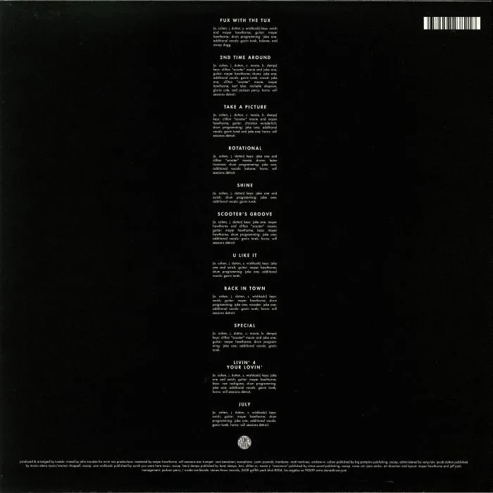 Back cover — TUXEDO — Tuxedo II