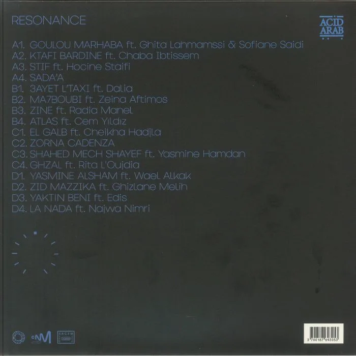 Обратная сторона обложки — ACID ARAB — Resonance