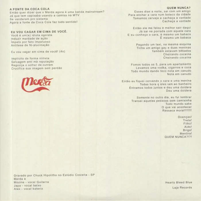Back cover — OS ESTUDANTES / MERDA — Os Estudantes / Merda