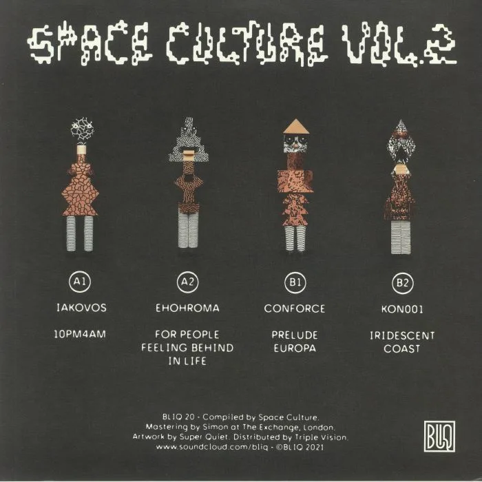 Back cover — IAKOVOS / EHOHROMA / CONFORCE / KON001 — Space Culture Vol 2