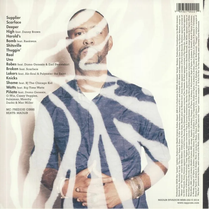 Back cover — Freddie GIBBS / MADLIB — Pinata