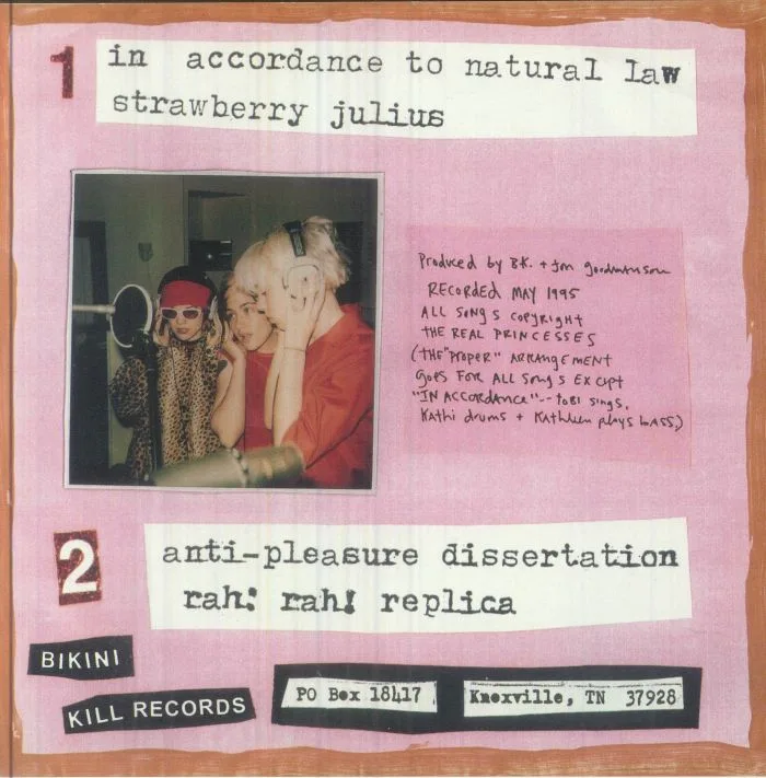 Обратная сторона обложки — BIKINI KILL — The Anti Pleasure Dissertation