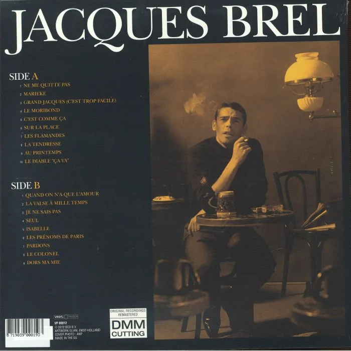 Обратная сторона обложки — Jacques BREL — Ne Me Quitte Pas (reissue)