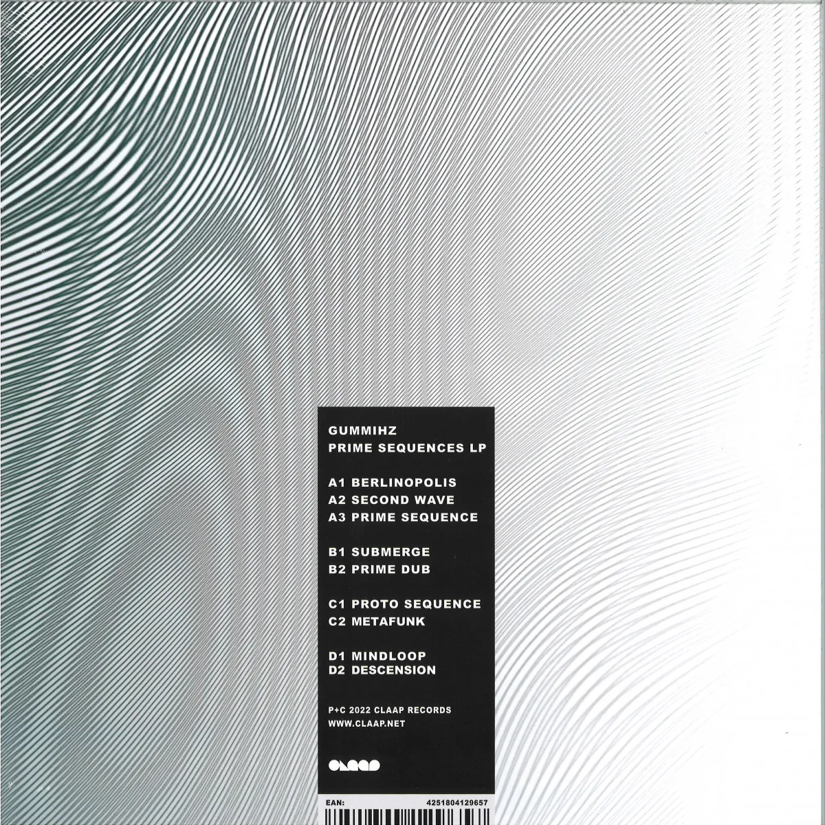 Обратная сторона обложки — Gummihz — PRIME SEQUENCES 2x12"