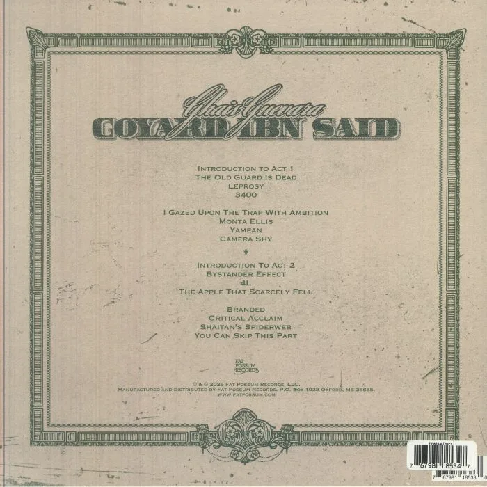 Back cover — Ghais GUEVARA — Goyard Ibn Said