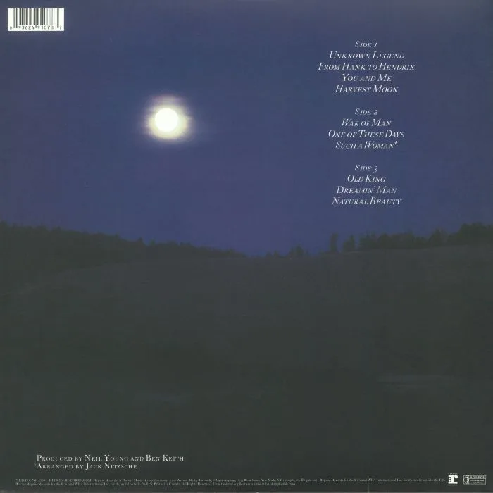 Back cover — Neil YOUNG — Harvest Moon