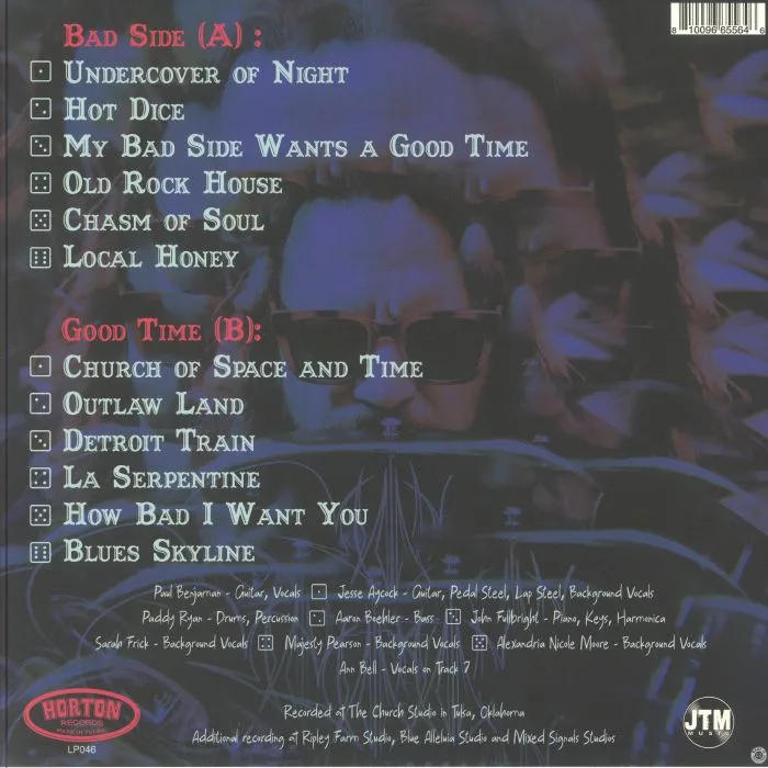 Back cover — Paul BENJAMAN BAND — My Bad Side Wants A Good Time