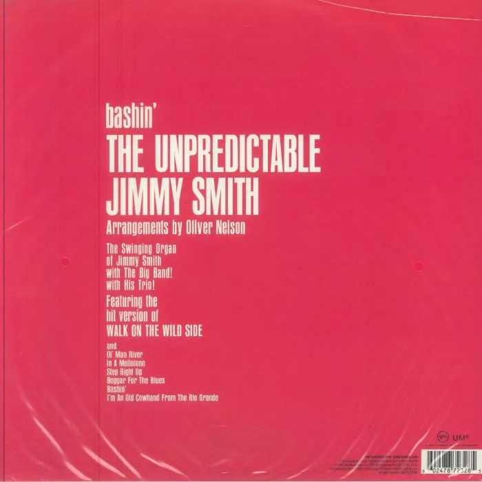 Back cover — Jimmy SMITH — Bashin' (Acoustic Sounds Series)