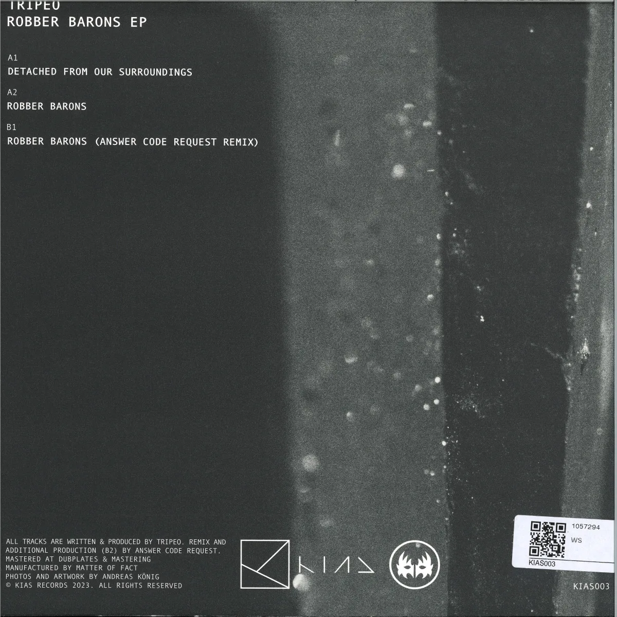 Back cover — Tripeo — Robber Barons EP