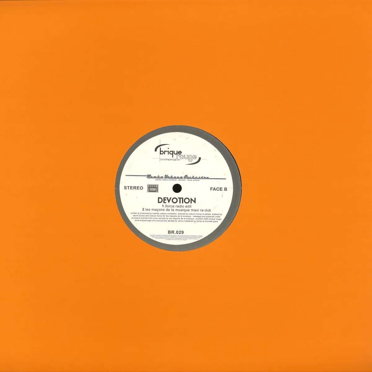 Back cover — Mamba Rubana Orchestra — Devotion