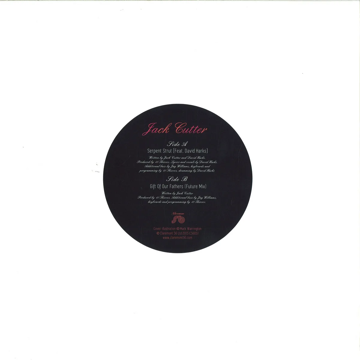 Back cover — Jack Cutter — Serpent Strut / Gift Of Our Father
