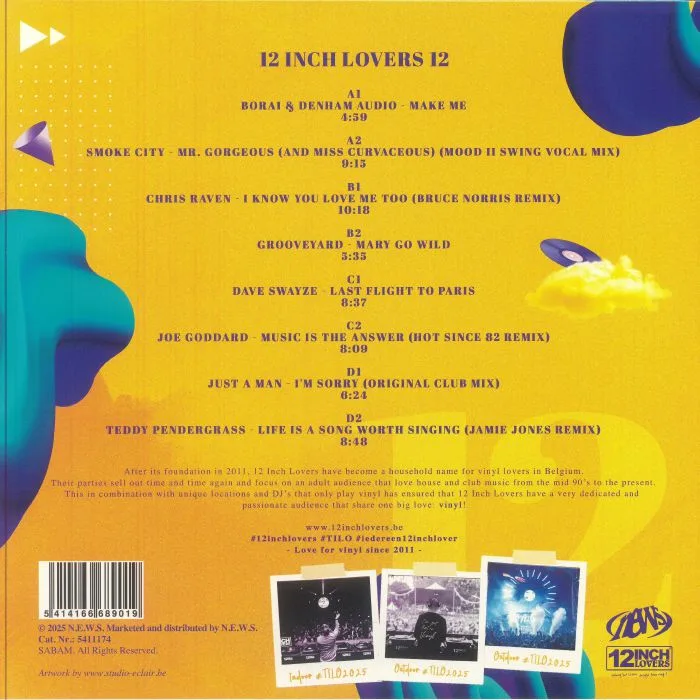 Back cover — VARIOUS — 12 Inch Lovers 12