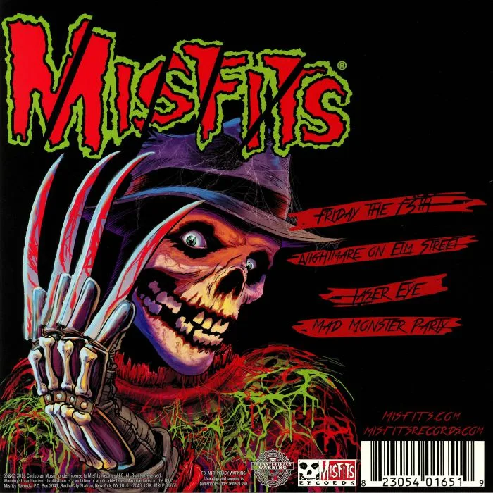 Back cover — MISFITS — Friday The 13th