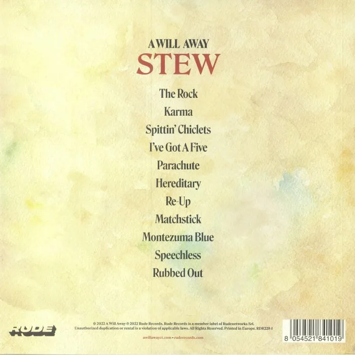 Обратная сторона обложки — A WILL AWAY — Stew