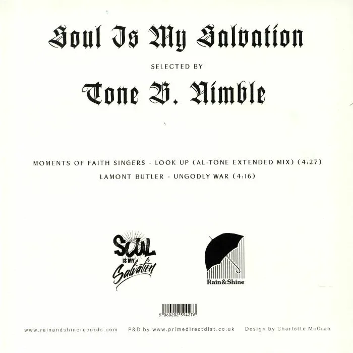 Back cover — TONE B NIMBLE / MOMENTS OF FAITH SINGERS / AL TONE / LAMONT BUTLER — Soul Is My Salvation Chapter 2