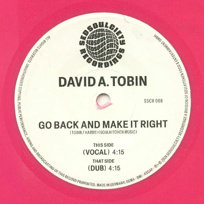 Front cover — David A TOBIN — Go Back & Make It Right