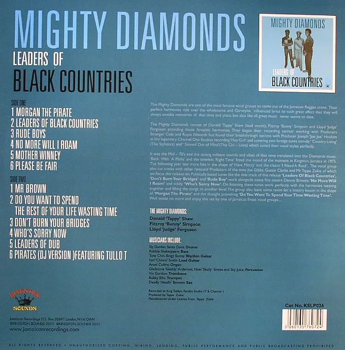 Обратная сторона обложки — MIGHTY DIAMONDS — Leaders Of Black Countries