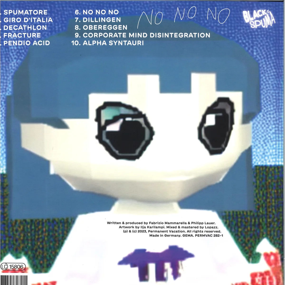 Back cover — Black Spuma — No No No LP