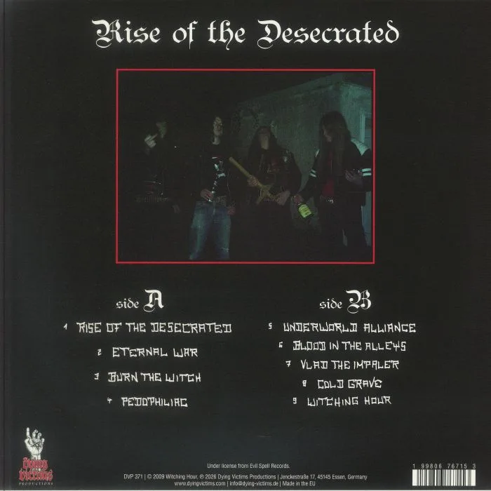Обратная сторона обложки — WITCHING HOUR — Rise Of The Desecrated