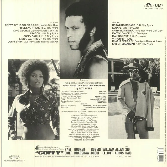 Обратная сторона обложки — Roy AYERS — Coffy (Soundtrack) (reissue)