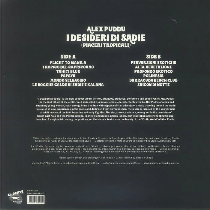 Back cover — Alex PUDDU — I Desideri Di Sadie
