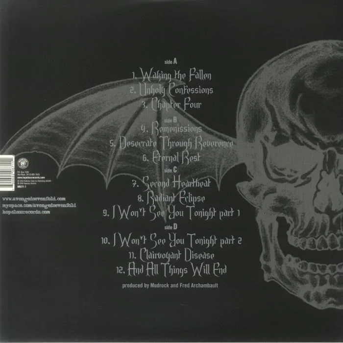 Back cover — AVENGED SEVENFOLD — Waking The Fallen (20th Anniversary Edition)