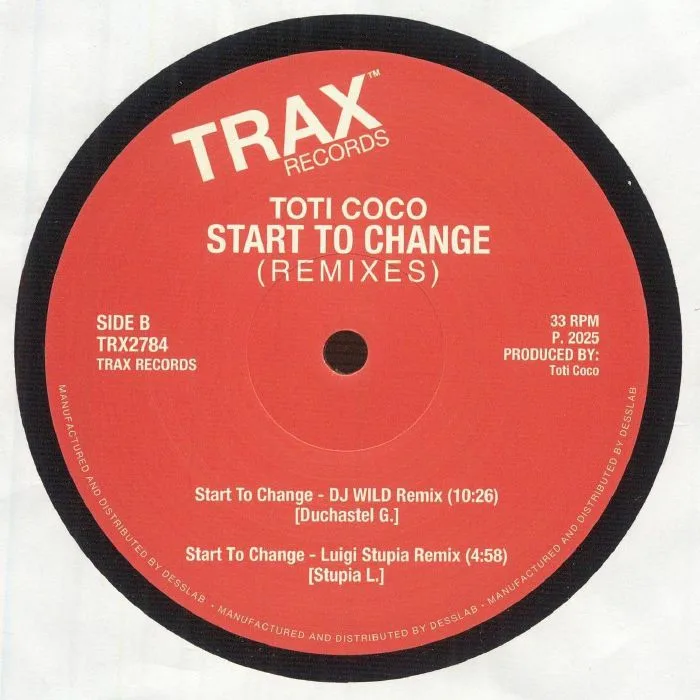 Обратная сторона обложки — Toti COCO — Start To Change (remixes)