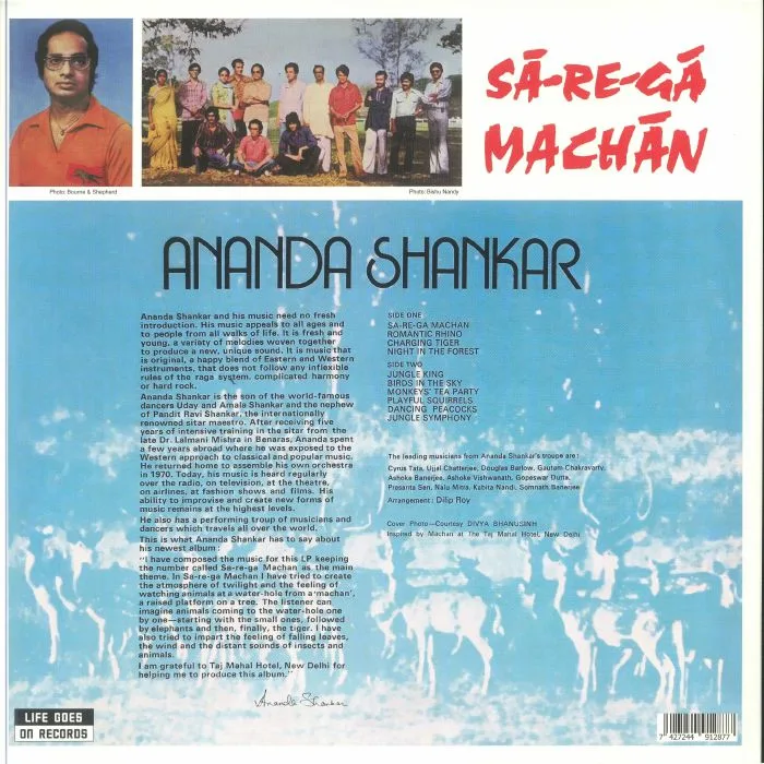 Обратная сторона обложки — Ananda SHANKAR — Sa Re Ga Machan