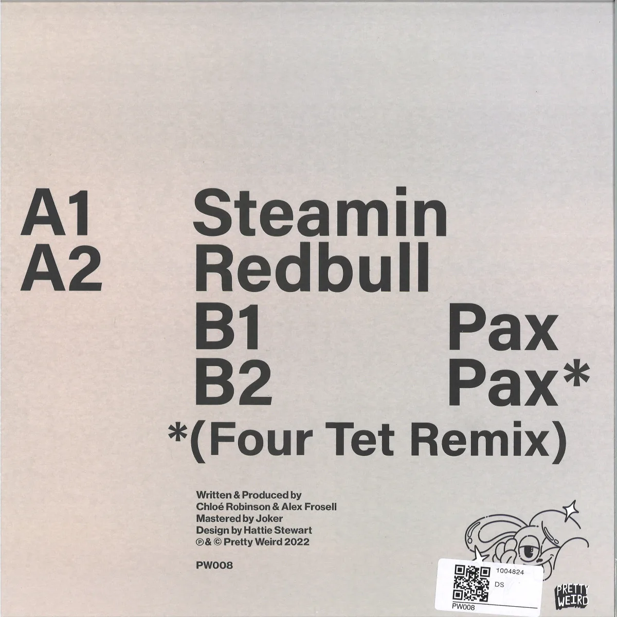 Back cover — Chloé Robinson & DJ ADHD — Steamin EP