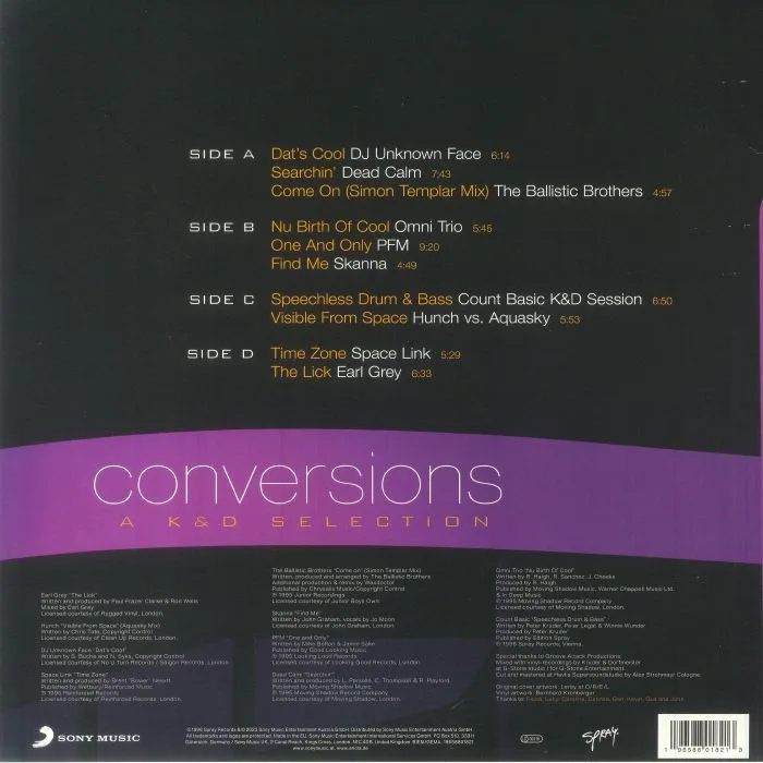 Обратная сторона обложки — KRUDER & DORFMEISTER / VARIOUS — Conversions: A K&D Selection