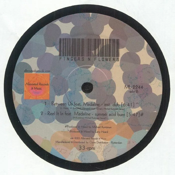 Обратная сторона обложки — FINGERS N FLOWERS aka LARRY HEARD / MICHAEL KUNTZMAN — Fingers N Flowers