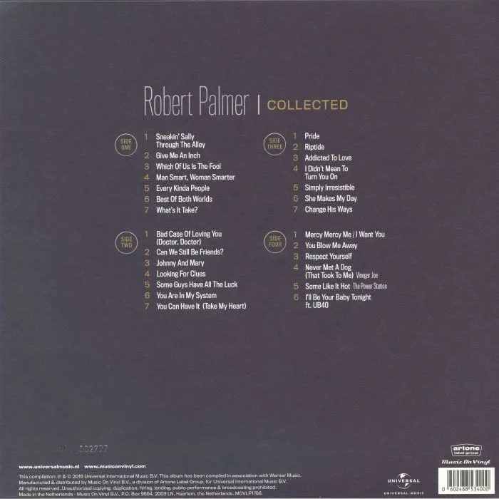 Back cover — Robert PALMER — Robert Palmer Collected