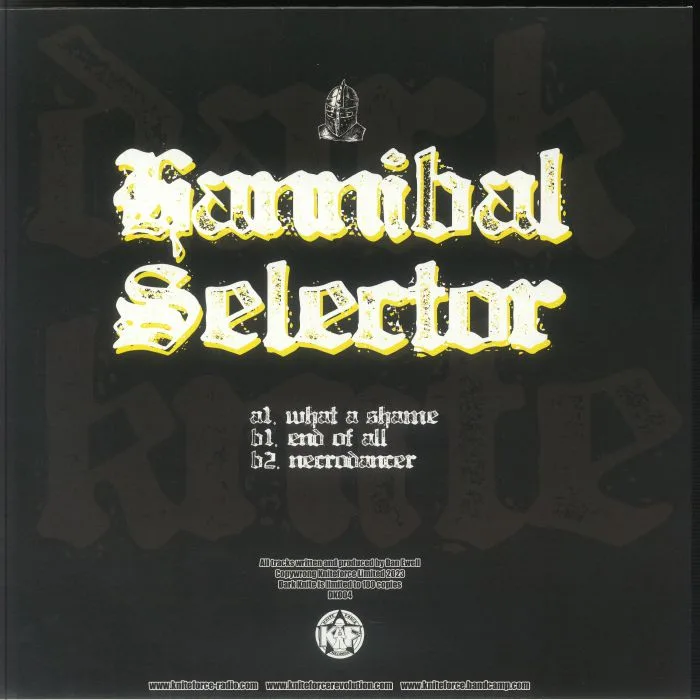 Обратная сторона обложки — HANNIBAL SELECTOR — What A Shame